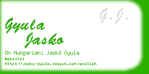 gyula jasko business card